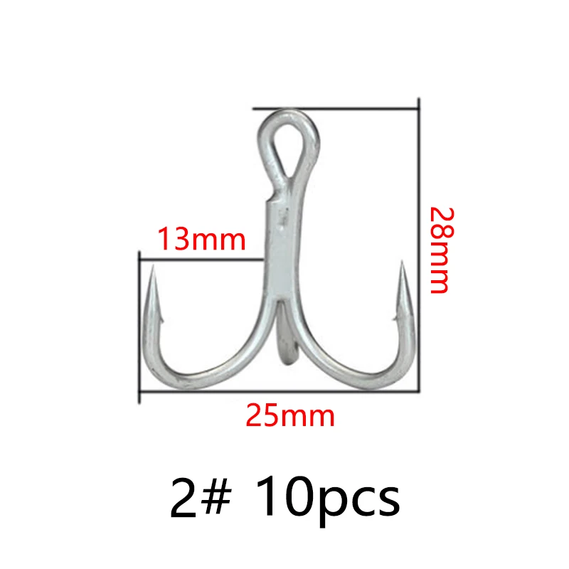 Balleo 5/10 шт. Sharp Четырехместный усиленный тройной якорных крючка ВЧ три бронзовых морских рыболовных крючков 4X раз приманка три вилки Три коготь крюк - Цвет: 2