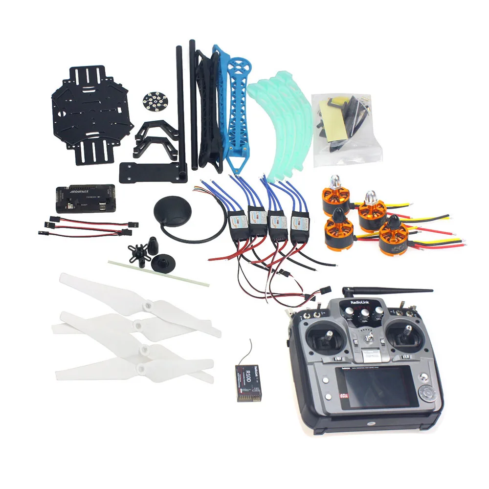 

F08151-L RC Drone Quadrocopter Aircraft Kit 500mm Multi-Rotor Air Frame 6M GPS APM2.8 Flight Control AT10 Transmitter