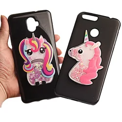 На Алиэкспресс купить чехол для смартфона yelun unicorn glitter quicksand cover case for cubot hafury mix power nova j3pro soft tpu case back cover funda para shell coque