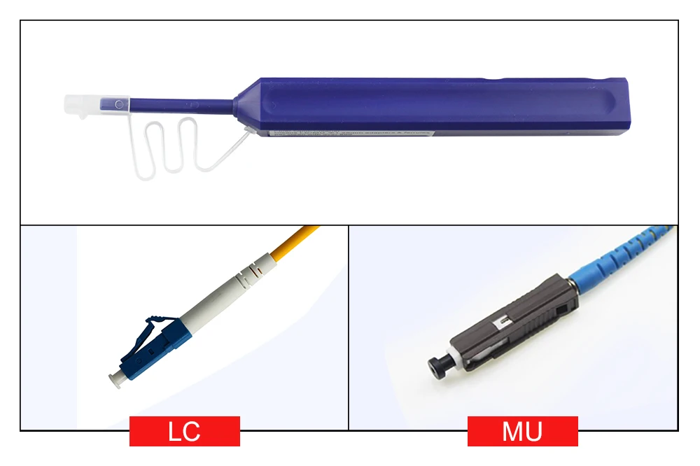 Волоконно-оптическая очистка ручки очистка в один клик волоконно-оптический разъем инструмент для очистки 2,5 мм 1,25 мм универсальный разъем SC/FC/ST/LC/MU