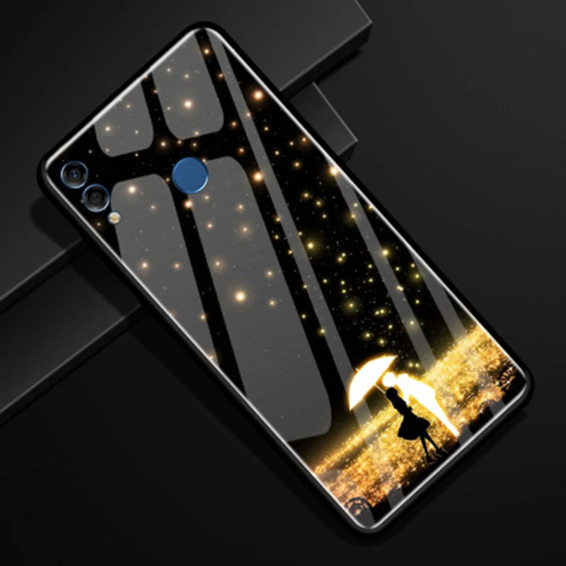 Модный чехол на заднюю панель из закаленного стекла для huawei Honor 8X, защитный чехол s для huawei Honor 8 X, чехол, Honor8X, чехол, fundas