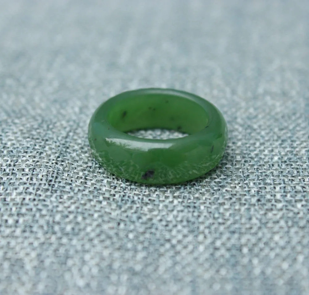 

Chinese Xin Jiang Hetian Green Jade Jadeite jasper Hand-carved Ring