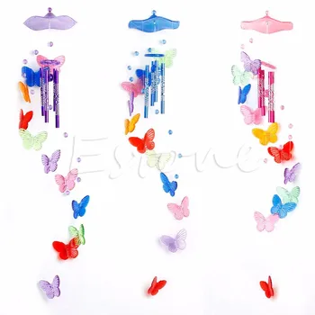

Butterfly 4 Tubes Wind Chime Bell Home Ornament Church Hanging Garden Yard Decor