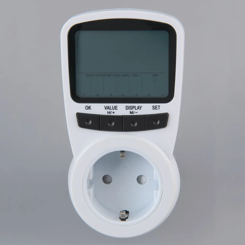 Electronic Energy Meter LCD Energy Monitor Plug in Electricity Meter