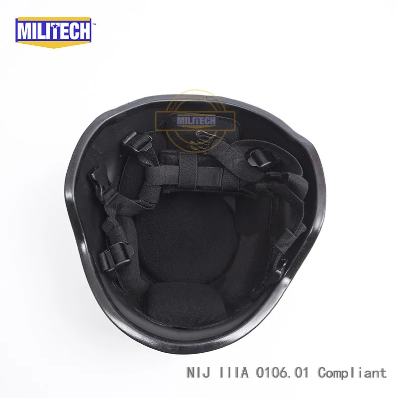 MILITECH BK Black PASGT NIJ IIIA 0106,01 3A полный разрез Баллистические пуленепробиваемые Арамидные пуля доказательство шлем с лабораторным тестированием видео