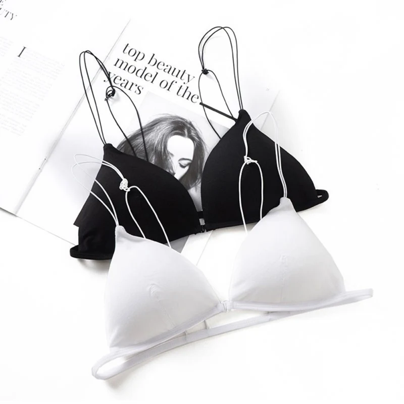 

Women Summer Fashion Triangle Cup Sexy Beauty Back Thin Small Chest Underwear Girls Bra