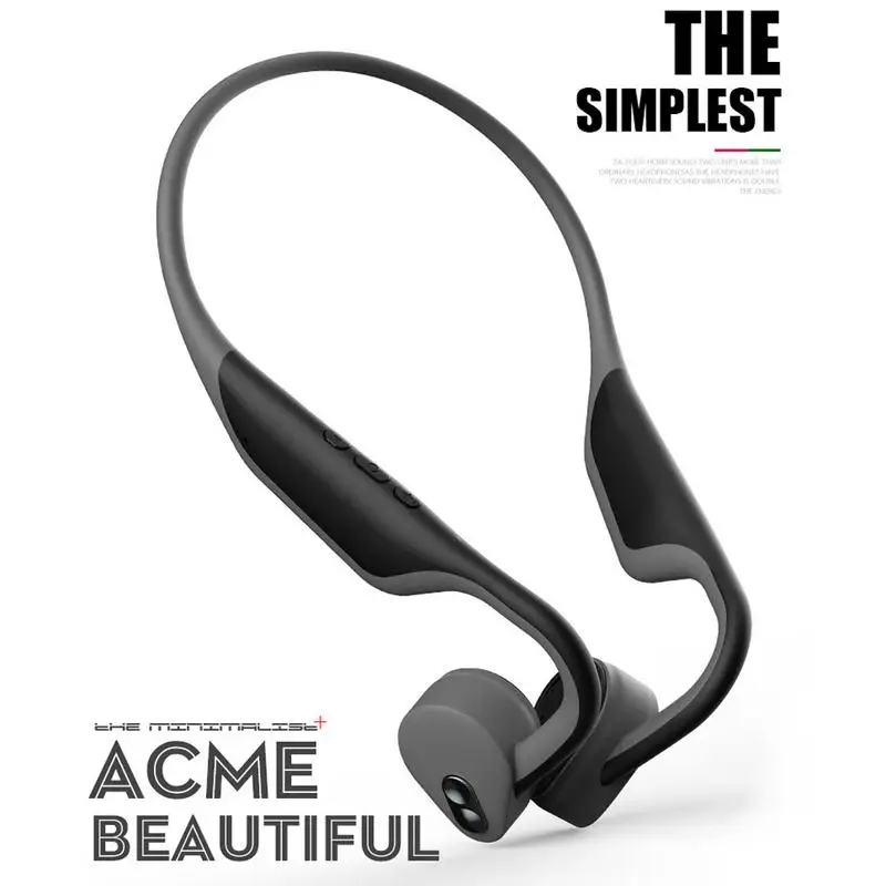 

bone conduction Bluetooth 5.0 Bone Conduction Headset Waterproof Portable Sports Headphone Neck-Strap Stereo Headphone