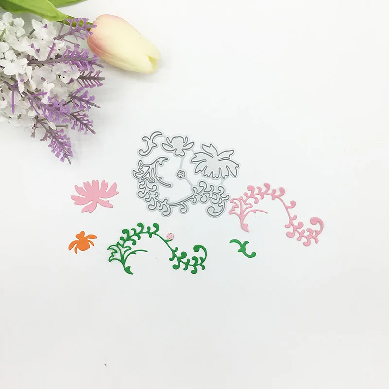 Julyarts 5 шт. металлические высекальные трафареты с цветами 2019 новые штампы для