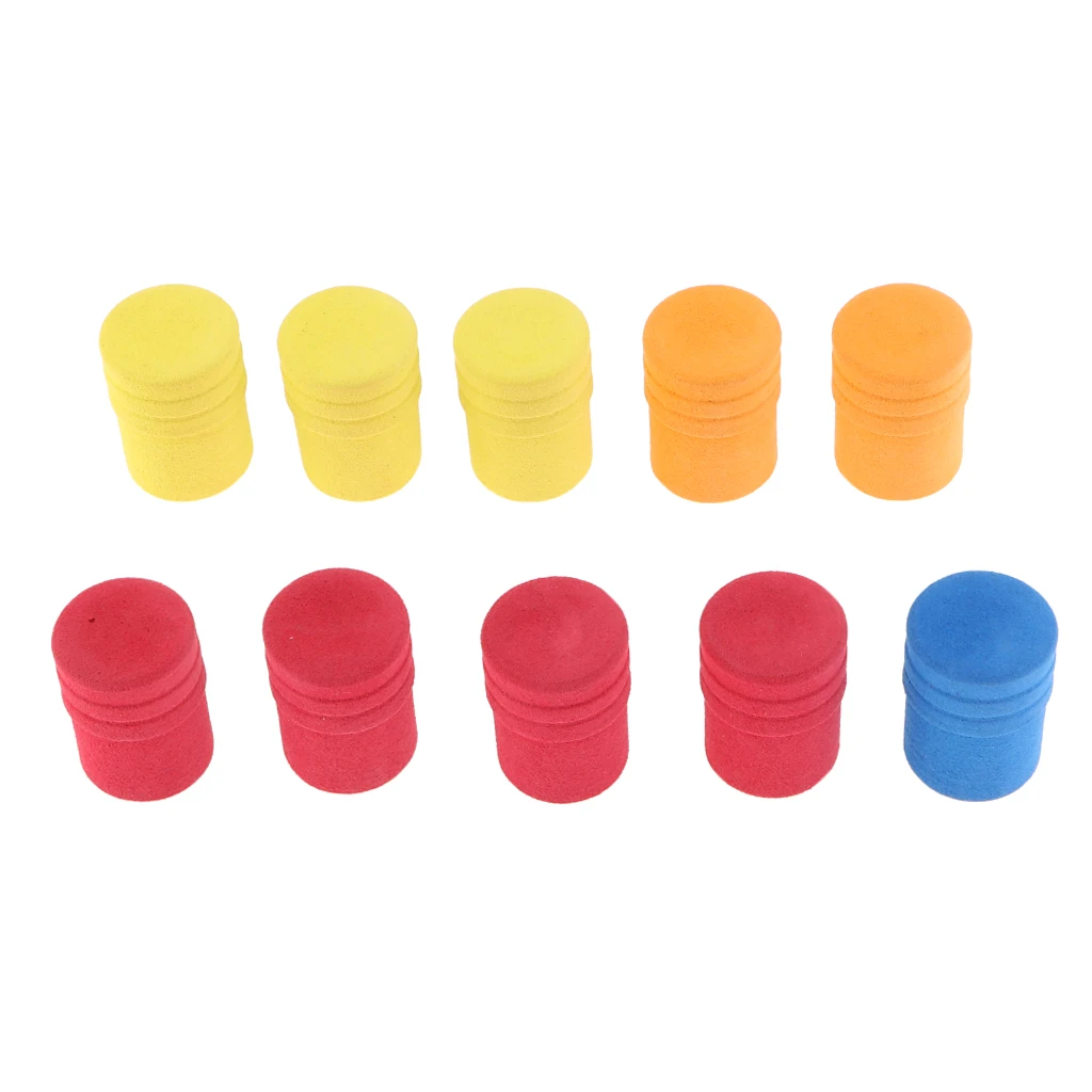 10 Pieces Fishing Rod Butt Caps Retractable Sponge Plug Fishing rod Components Tackle Accessories 