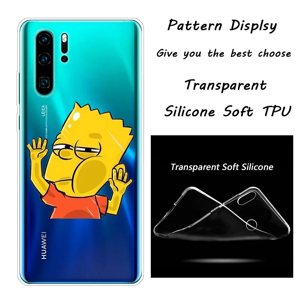 Горячий Los Simpsons Мягкий силиконовый чехол для телефона huawei P30 P20 Pro P10 P9 P8 Lite P Smart Z Plus NOVA 3 3i Модный чехол