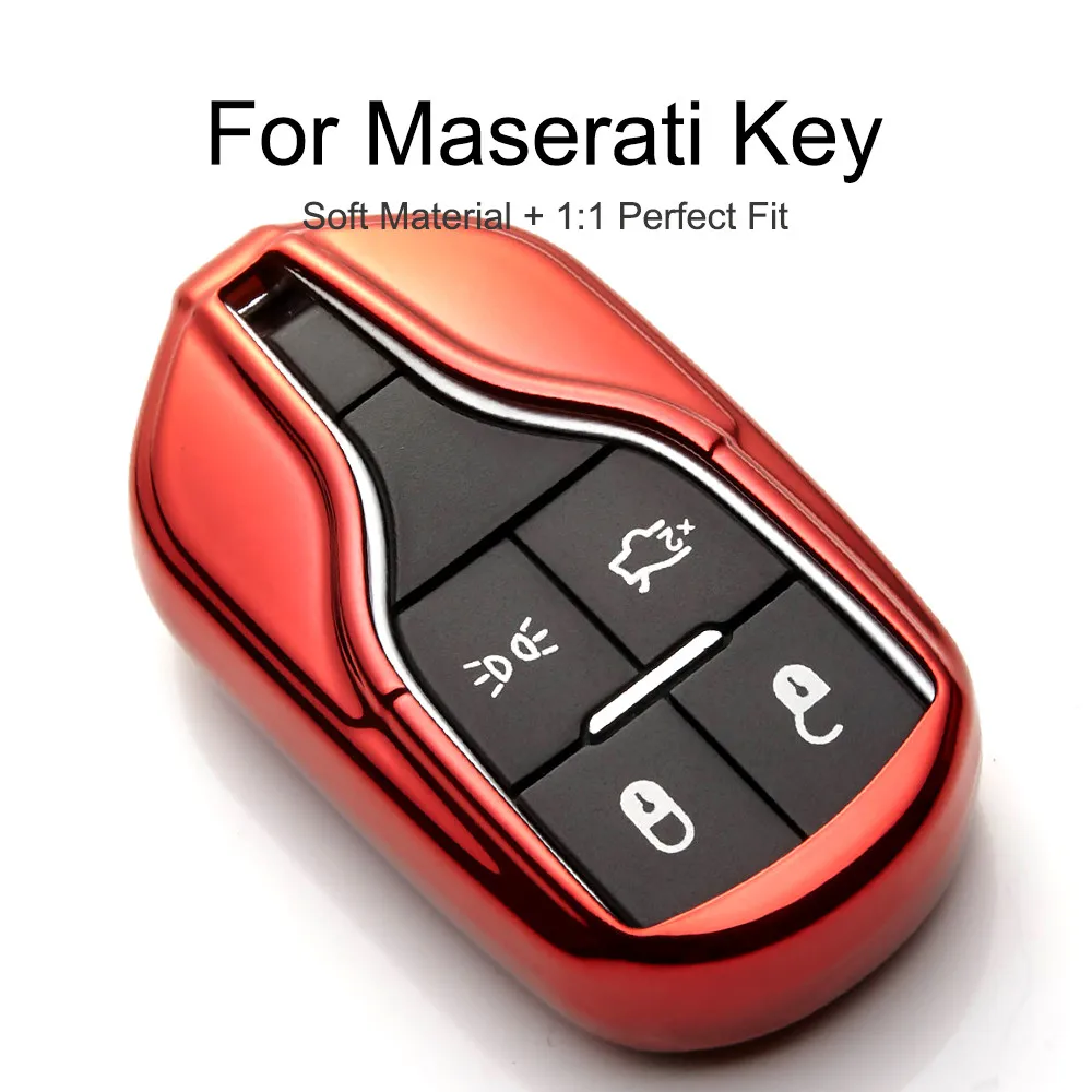 Защитный чехол для автомобильного ключа из ТПУ кожаный Maserati ghioli спойлер Эмблема