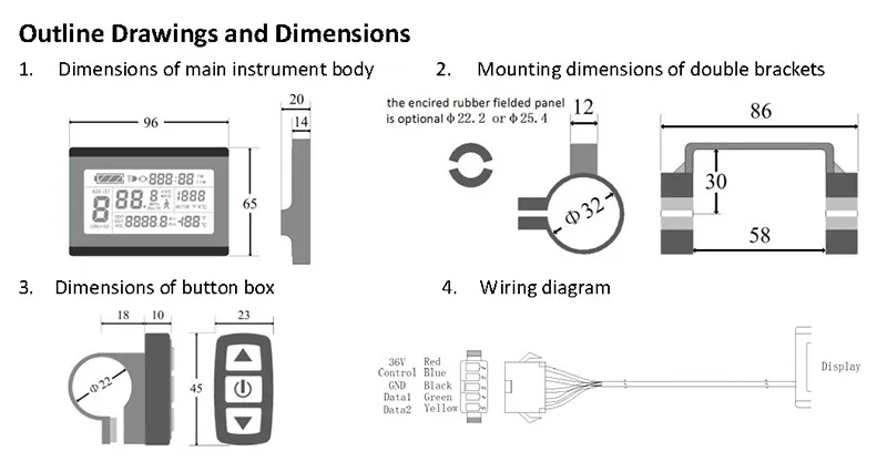 Best Free Shipping Waterproof Connector Plug 24V 36V 48V Display intelligent KT LCD3 Electric Bicycle bike Parts controller 3