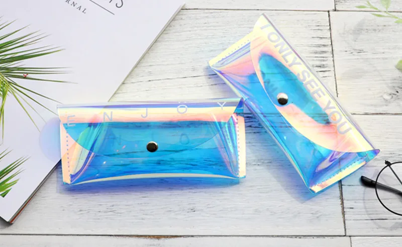 Transparent Laser Sun Glasses Soft Case Glass Spectacle Cosmetic Protection Sunglasses Box For Travel Eyewear Accessories Bags