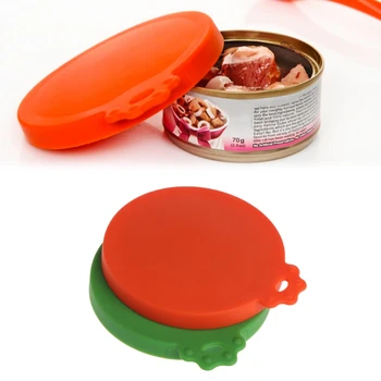 

Pet Food Can Cover Silicone Dogs Cats Storage Tin Cap Lid Reusable Randomly Color