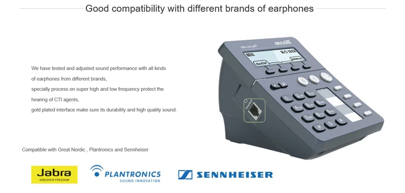 Абсолютно ATCOM CT10 с H011A гарнитура VOIP SIP телефон с 1 sip счетом колл-центр IP телефон