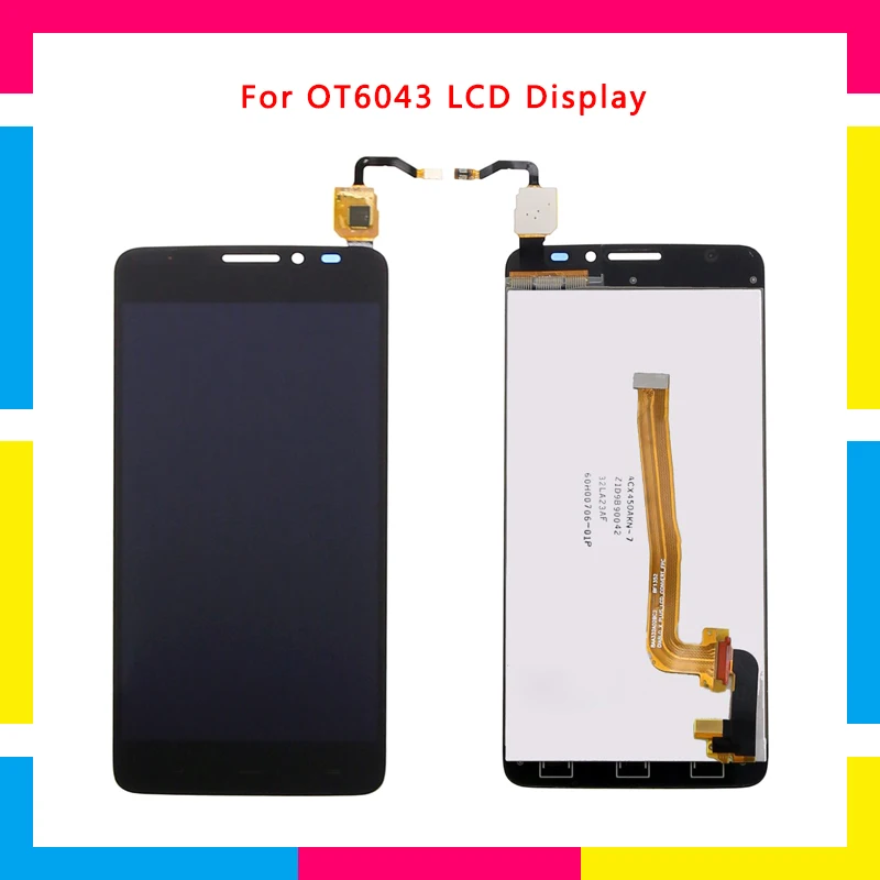 

5pcs LCD Display Screen With Touch Screen Digitizer Assembly For Alcatel One Touch Idol X+ OT6043 6043 6043D Replacement