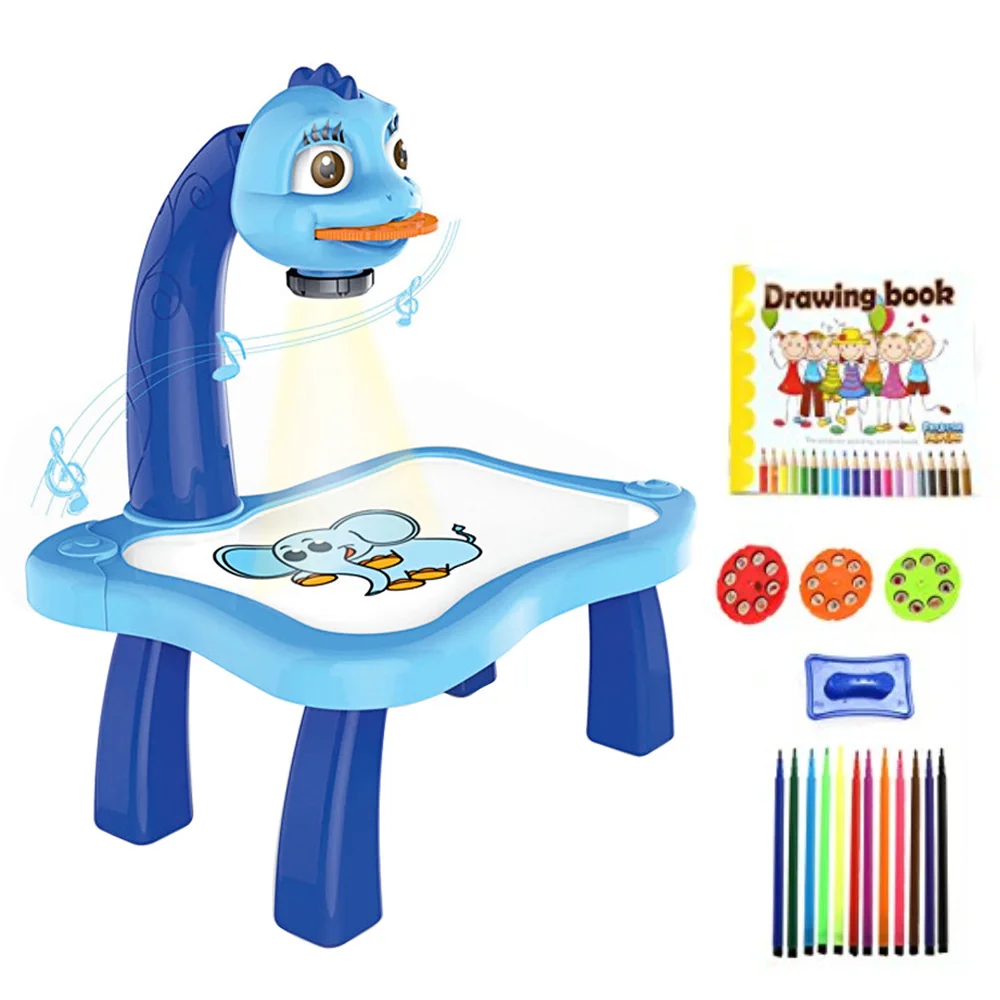 Mesa de Brinquedo para Crianças Projetor Inteligente Pintura Desenho Aprendizagem Precoce Brinquedo Educacional Presente 12 de brinquedo para crianças aprendizagem precoce brinquedo educacional desenho presente