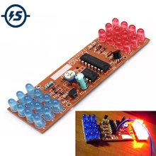 Red Blue Double Color Flashing Lights DIY Kit Strobe NE555 CD4017 Electronic Practice Learning Kits Suite