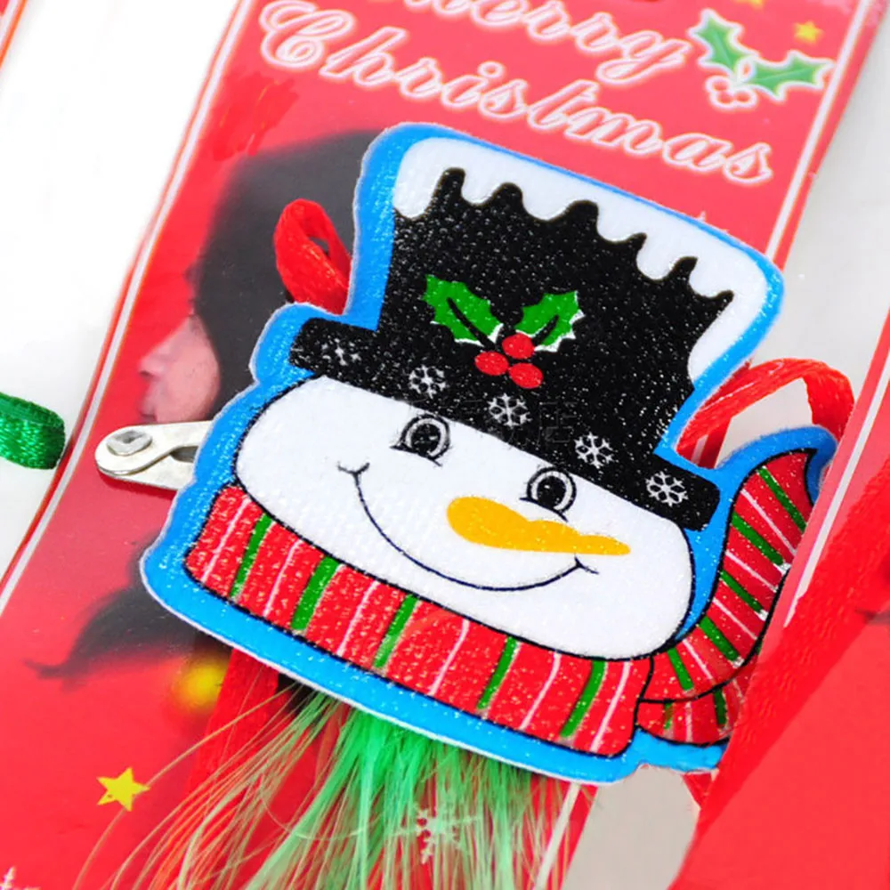 Рождество Санта Клаус снеговик лося парик зажим для волос повязка для волос Булавки партии f1106