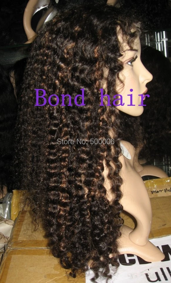 

6A Grade kinky curly brazilian hair glueless lace front wig kinky curly Black 1#1B#2# Brazilian human Hair Lace Front Wig