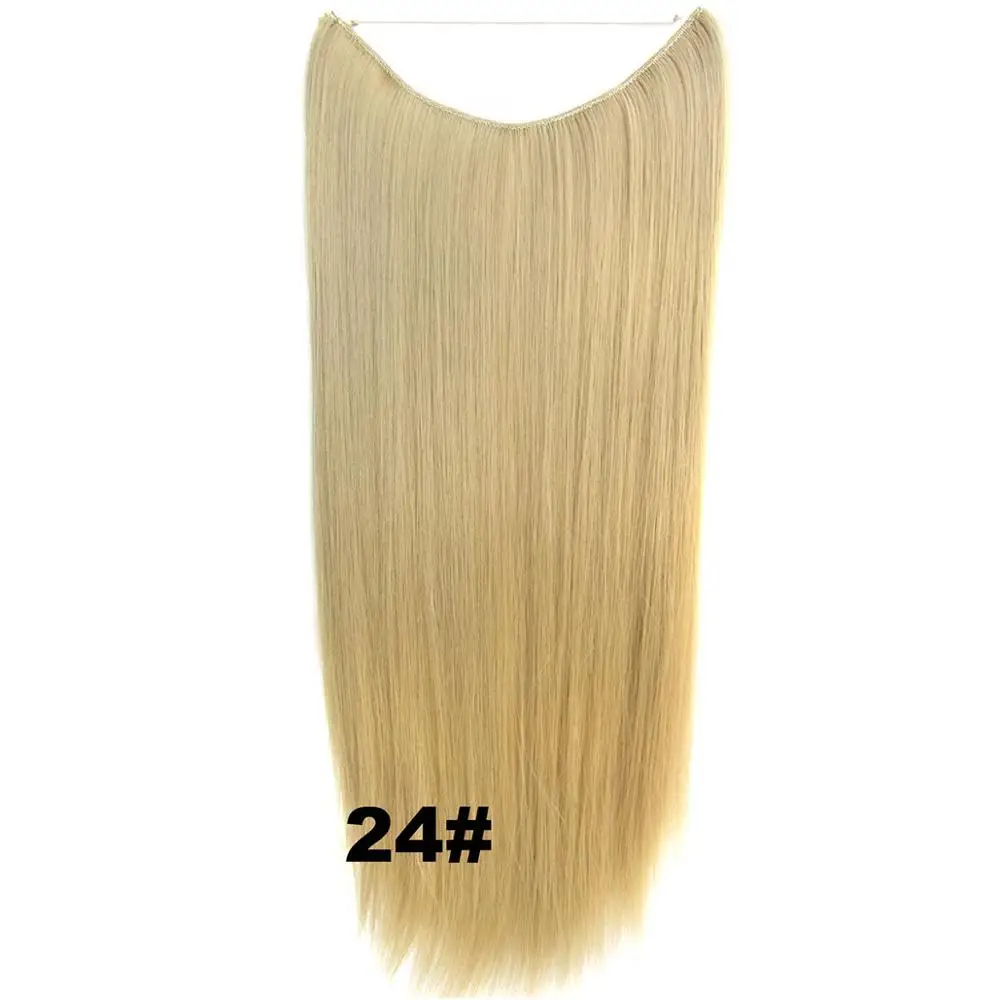 Delice, длинные прямые волосы для наращивания, синтетические, рыбная линия, невидимые волосы для наращивания, шиньоны для женщин - Цвет: #24