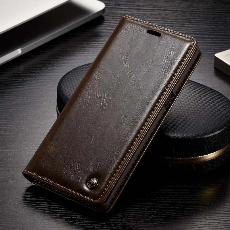 

CaseMe Phone Cases Original Brand Genuine Leather Magnet Auto Flip Card Wallet Case Phone Cover For Samsung Galaxy Note 8 JS0333