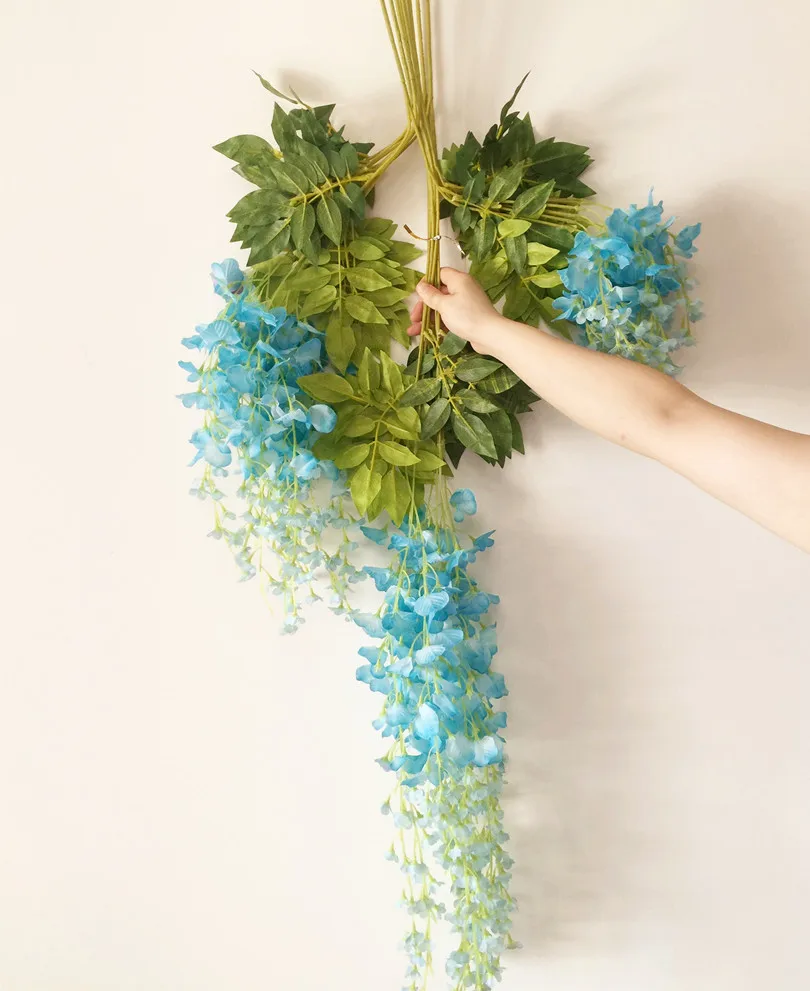 72 шт., искусственный цветок глицинии, искусственные гирлянды 105 см/41,34 дюйма для свадебной фотосъемки, рождественские украшения для дома