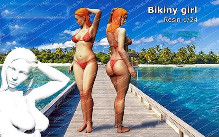 1/24 Resin Figure Kit Bikiny Girl | Игрушки и хобби