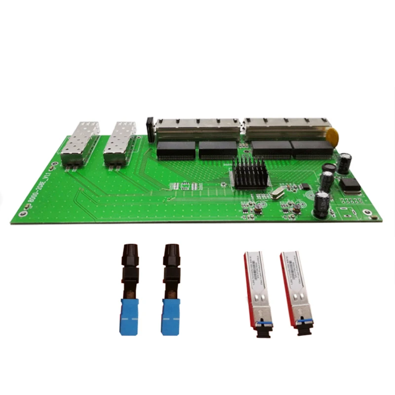 

2 Ports SFP + 8 Ports POE RJ45 Reverse switch board, unmanageable along with SFP SC port 5km, 8 Rj45 Interruptor PD Operacional
