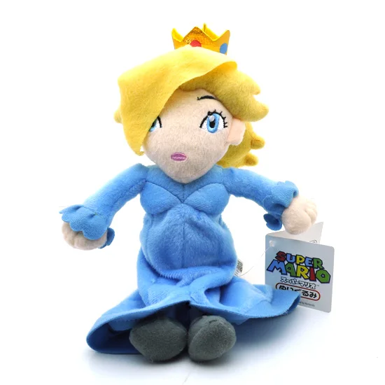 1 pcs 16 cm super mario en peluche bleu assis princesse rosalina
