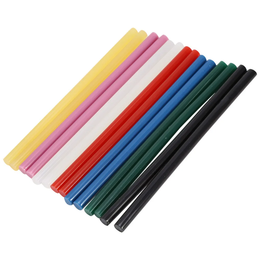 

10pcs/set Hot Melt Glue Stick Polyurethane Rubber Hot Melt Glue Stick Transparent/Red/Green/Blue/Yellow/Black/Purple Optional
