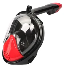 Anti Niebla de La Cara Llena Máscara de Buceo de Buceo de buceo Snorkel 2 En 1 Para Gopro 180 Grados Equipo de Buceo Seco Fácil la Respiración Libre tubo