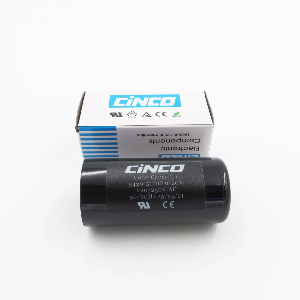 CD60 мотор пусковые конденсаторы 430 516MFD 220 V 250 275 RV запуск двигателя ing 516 mf uf