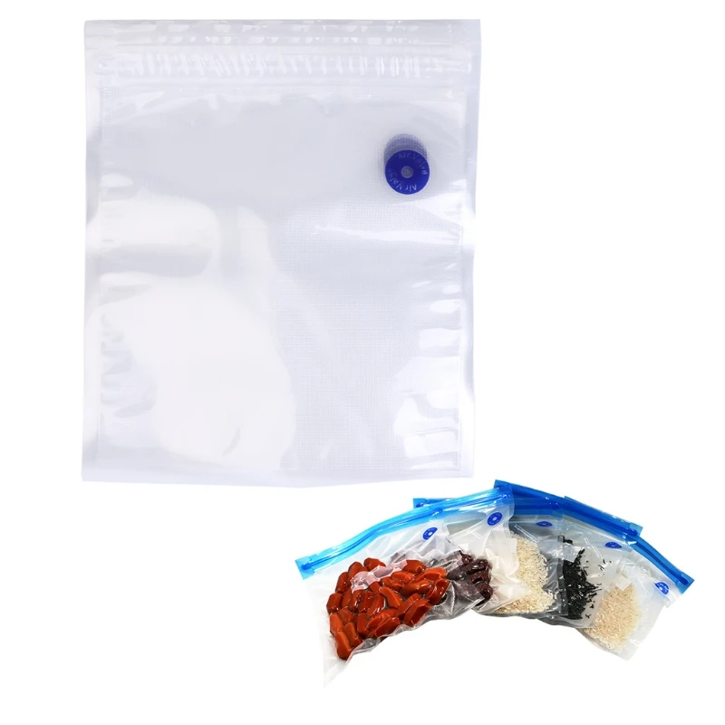 

Food Storage Bags Zipper Kitchen Fresh-keeping 20*22CM Reusable Vacuum Bag 5PCS