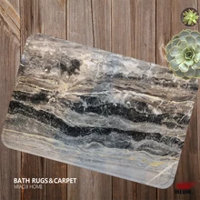 [MIAOJI] Ретро архаичный Печатный искусственный мрамор гранитный камень зерна мягкий коврик для ванной влагопоглощающий коврик нескользящий 40x60 см