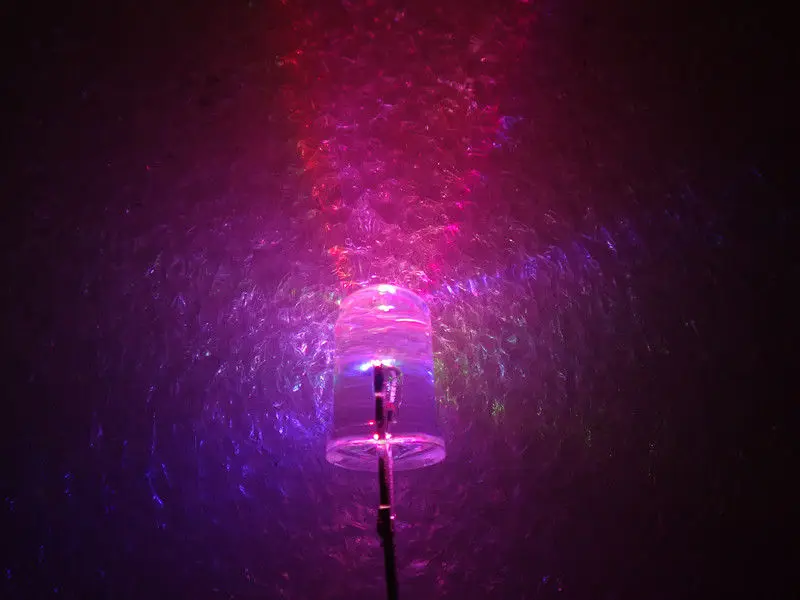 100 шт. 5 мм RGB 2 контактные круглсветодиодный ные лампы медленной вспышки Радуга