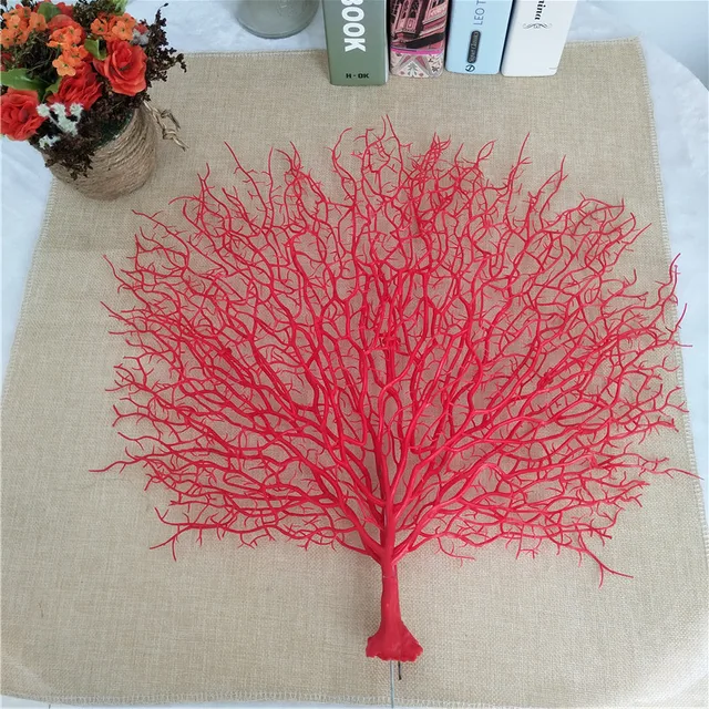 Artificial White Peacock Coral Tree Branches PlasticArtificial Flowers