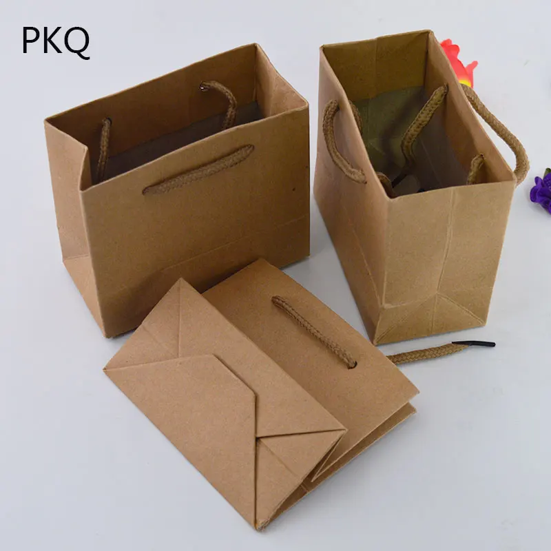 Новое поступление Подарочная сумка с ручками белый черный розовый крафт-бумага сумка Свадебная вечеринка набор крафт-бумаги большая сумка для покупок 10 шт
