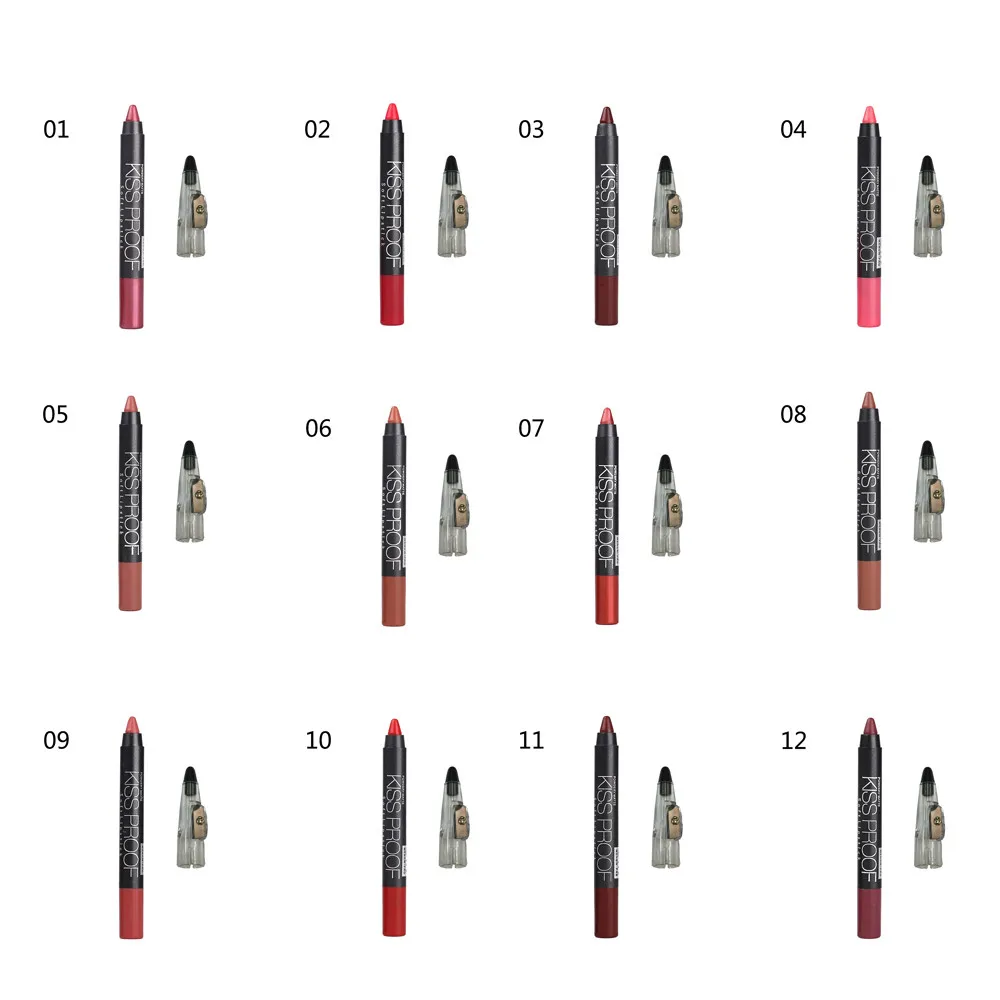 MENOW Губная помада для женщин Pro многоцветный Водонепроницаемый Solf стойкая губная помада длительный макияж губ глянцевый карандаш Sharpen 19L0513