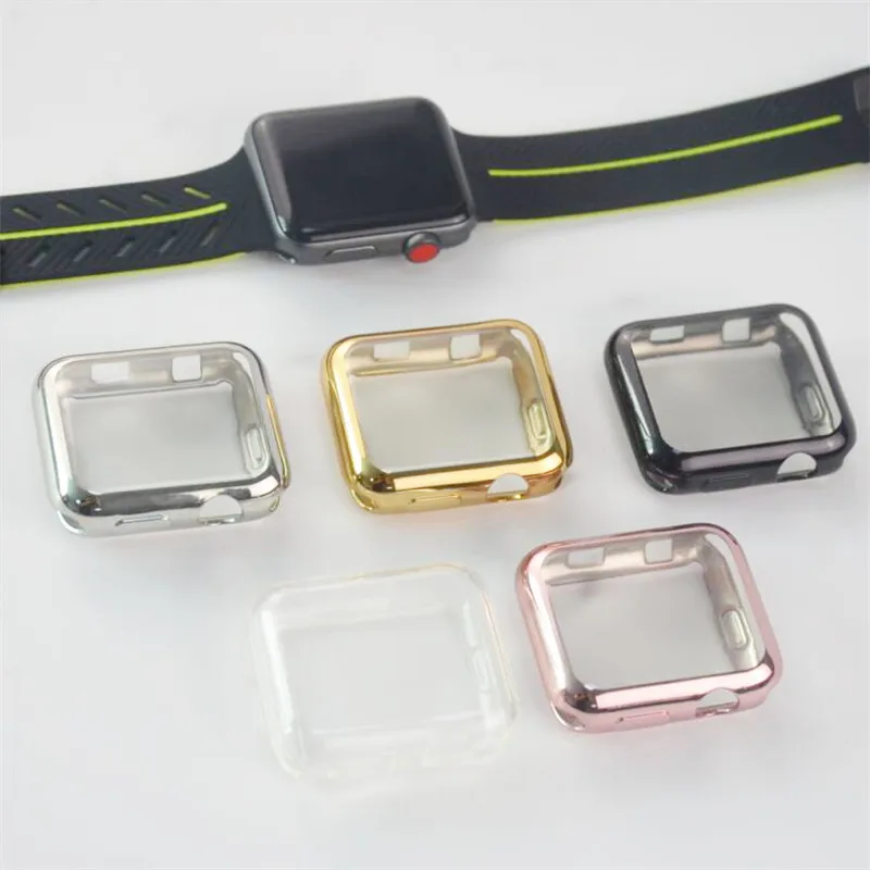 Чехол для Apple Watch 3/2/1 42 мм 38 мягкий прозрачный ТПУ защитный чехол Series 1 2 3|Часы Чехлы|