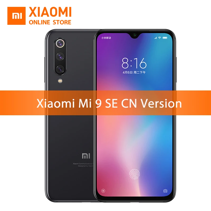 

Original Xiaomi Mi 9 SE 6GB RAM 64GB ROM Mobile Phone Snapdragon 712 Octa Core 5.97'' AMOLED Screen 48MP 20MP Camera Fingerprint