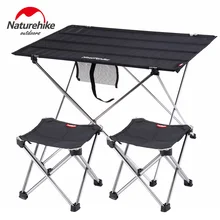 Mesa de Camping Naturehike plegable, Rollo portátil, mesa de pesca plegable para exteriores, mesa de Picnic plegable de aluminio ultraligera