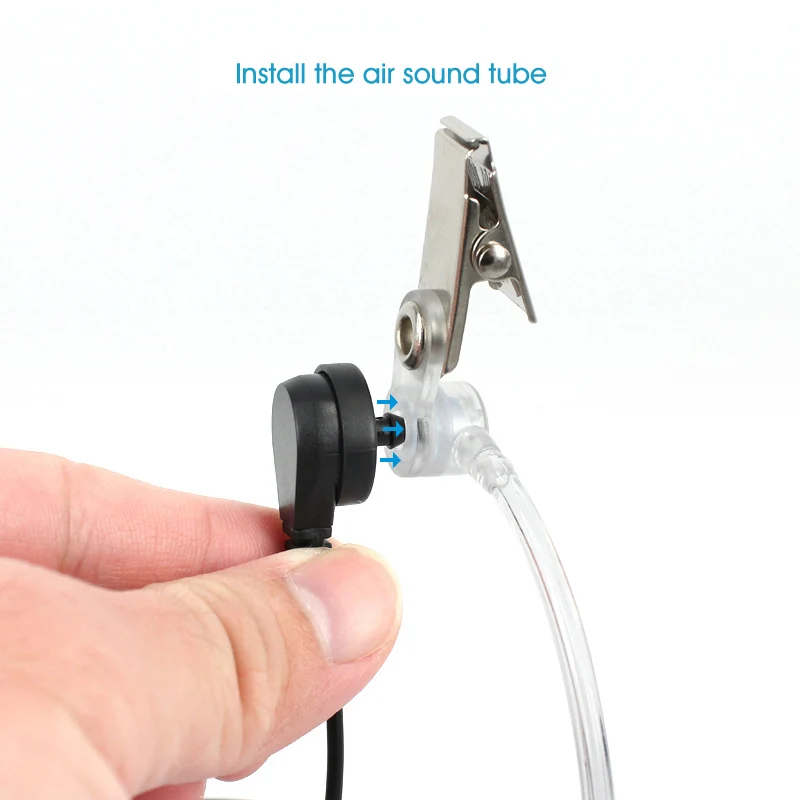 Air Acoustic Tube Mic Speaker Earpiece For Kenwood Baofeng Walkie Talkie 8