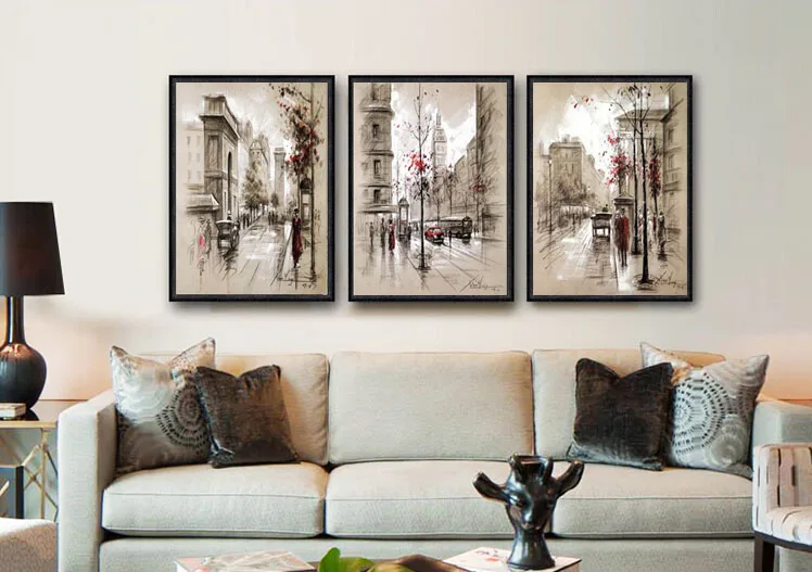 Wall Art No Frame 3 Piece Modern Style Abstract Oil Painting Canvas