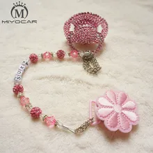MIYOCAR специальная цена красочная ручная работа bling crystal rhinestone детская соска/соски/пустышки/cocka/chupeta& соска зажимы
