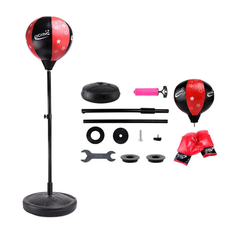 

Adjustable Boxing Speed Ball Punching Training Bag with Boxing Gloves Anti Stress Fitness Fight Reflex Ball Exercises for Kids