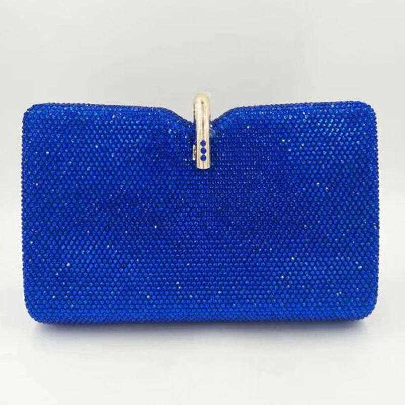 large blue clutch bag
