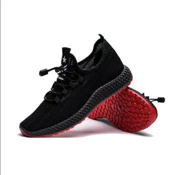 

Summer new sports shoes men 2019 hot sale flying woven fashion casual shoes wild breathable casual shoes outdoor shoes