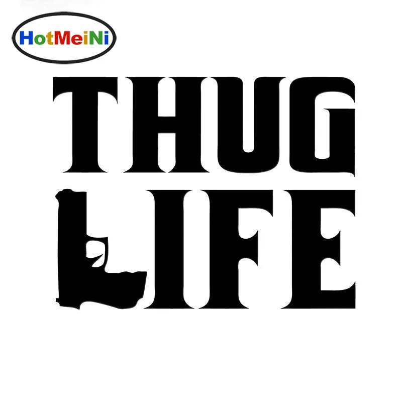 HotMeiNi Thug Life Sticker Tupac Гангстер Забавный Hater Shakur Автомобильная наклейка Доберман