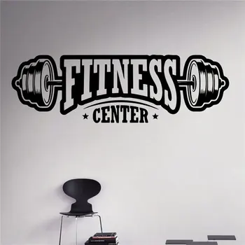 

Fitness Center Wall Decal Exercise Gym Vinyl Sticker Healthy Lifestyle Home Decor Wall Art Mural Wall Decal 3A19